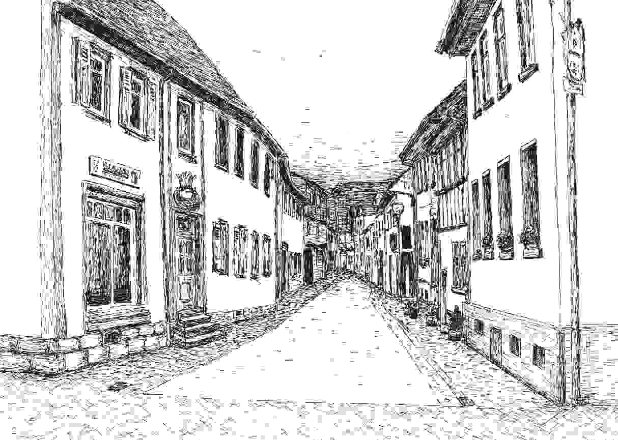 Blick von der Fahrstrasse in die Amtsgasse