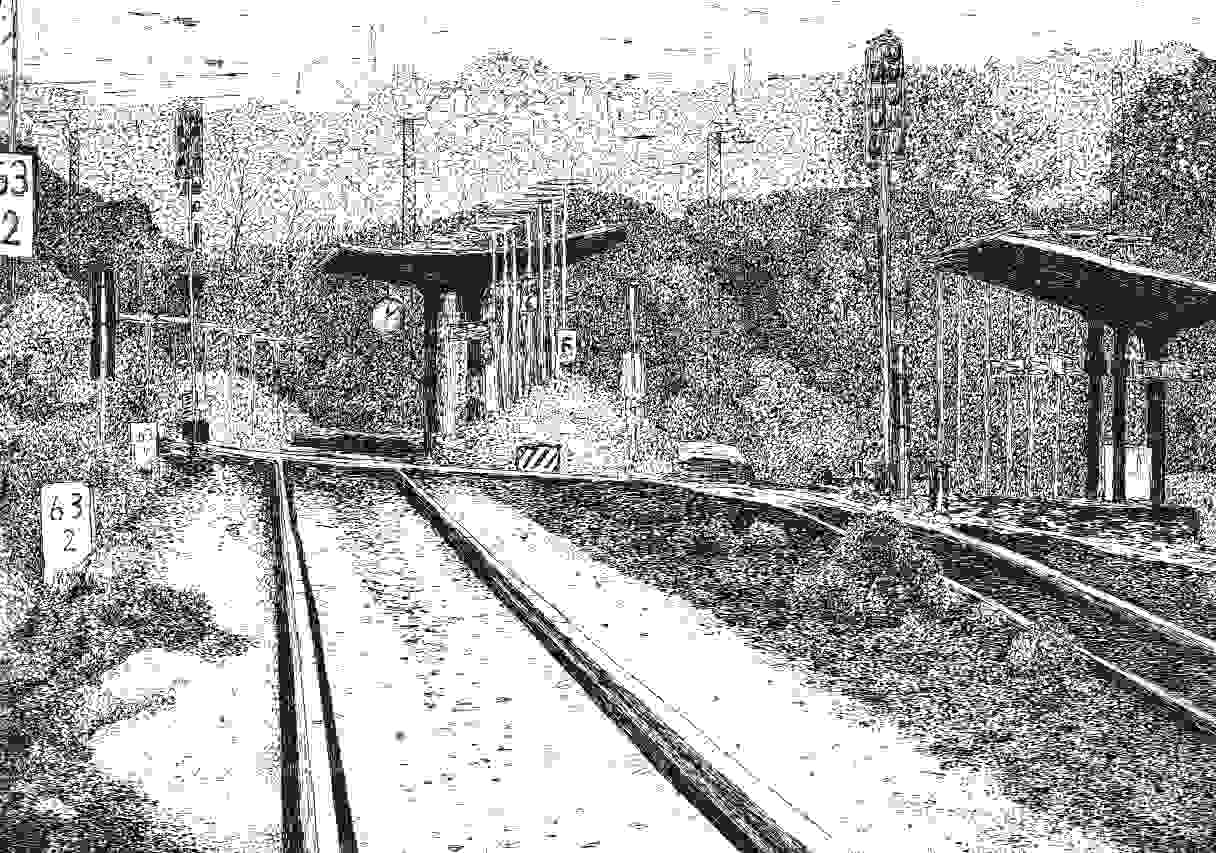 Bahnhof Babenhausen, Gleisseite