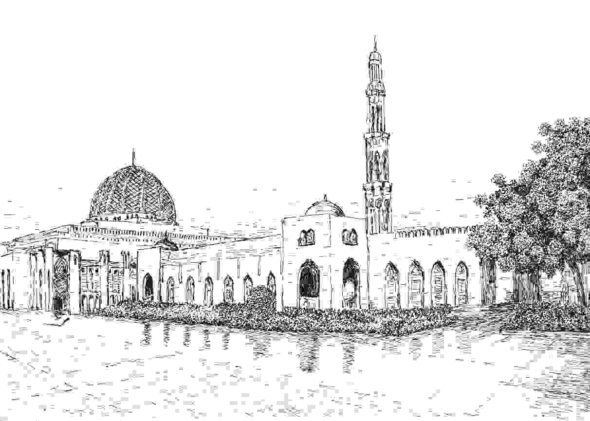 Sultan Qaboos Moschee Maskat
