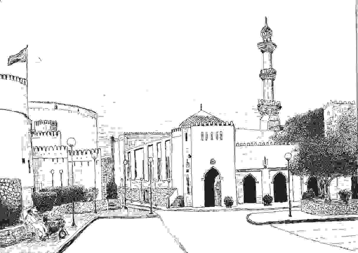 Fort und Moschee in Nizwa, Oman
