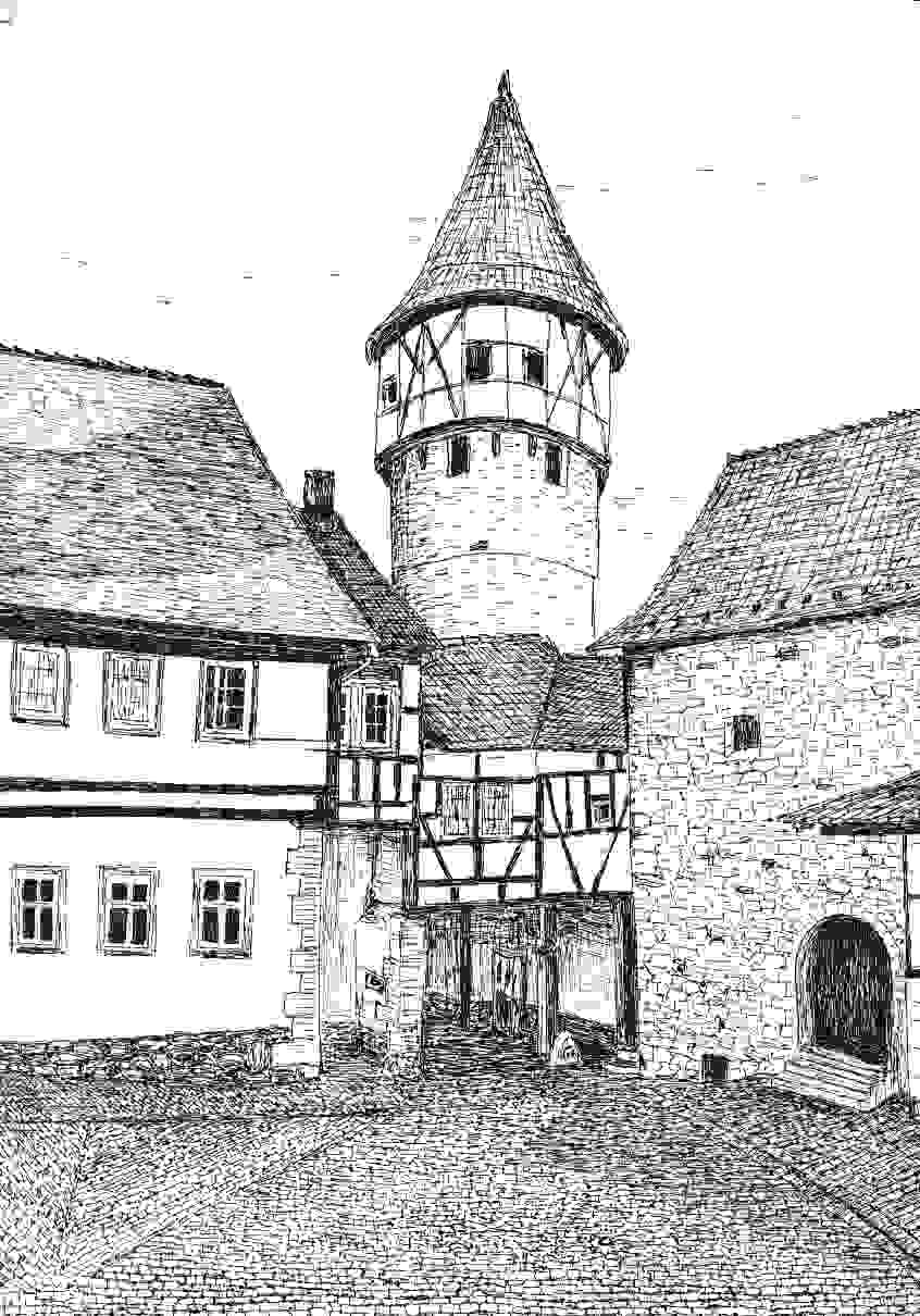 Glockenturm in der Kirchenburg in Ostheim/Rh�n