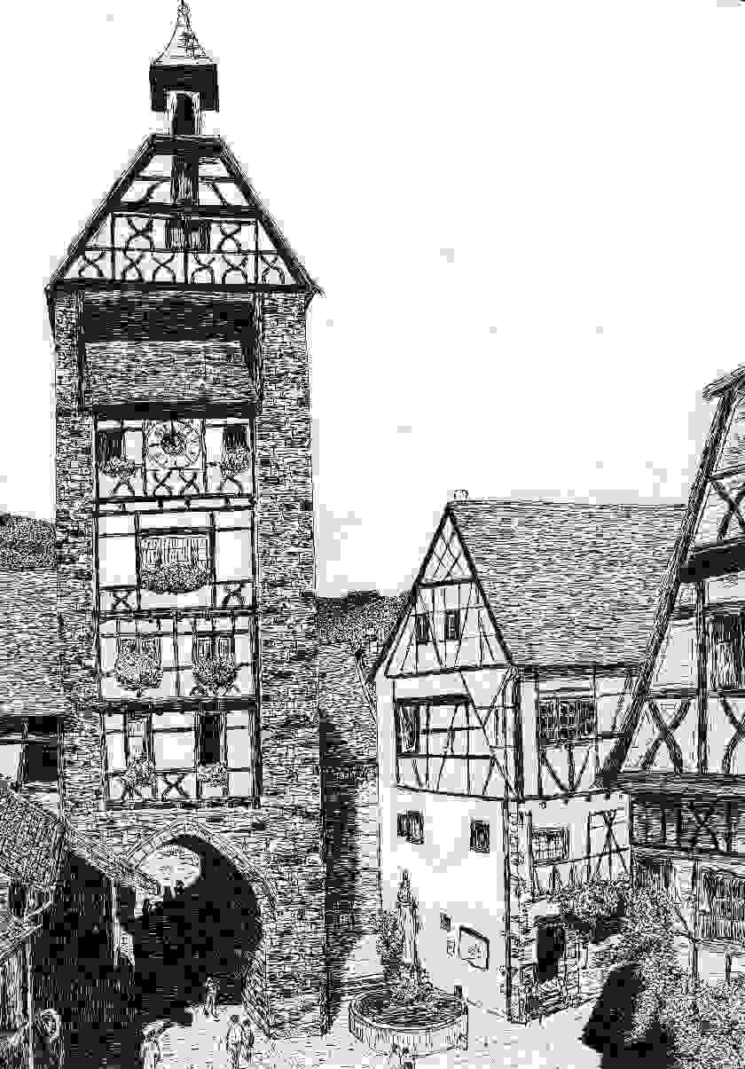 Riquewihr Stadttor mit Dolderturm