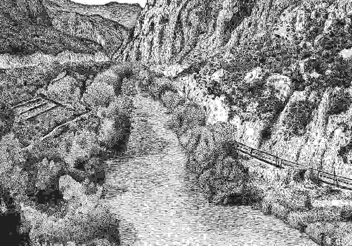 Tempital mit Fluss Pinios